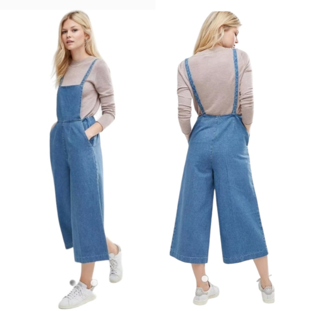 US14 ASOS Denim Jean Overalls Dungarees Loose Fit